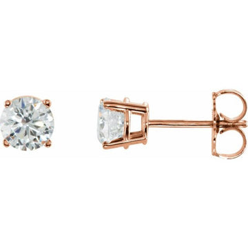 14K Rose 4 CTW Lab-Grown Diamond Stud Earrings
